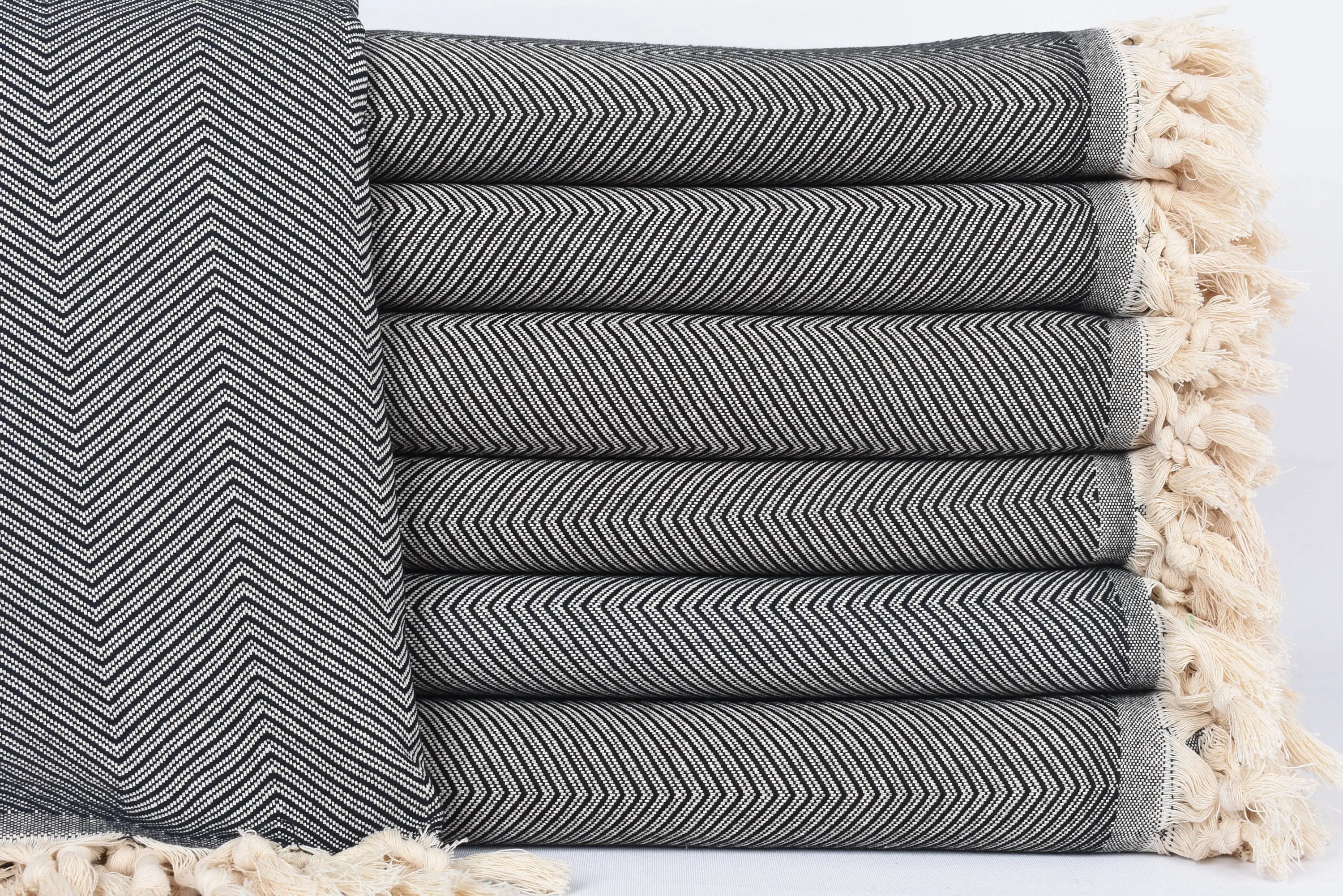 Özel Düğün Hediyeleri Siyah Zig Zag Atmak, 83x67 İnç - 1