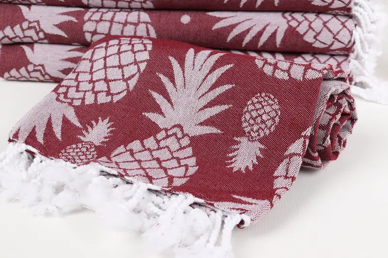 Yoga Towel, Summer Gift, Sand-free towel, Bachelor Gifts, 70x36 Cotton Pineapple Design Towel, Custom Beach Towels, Bridesmaid Gifts Personalized - 5