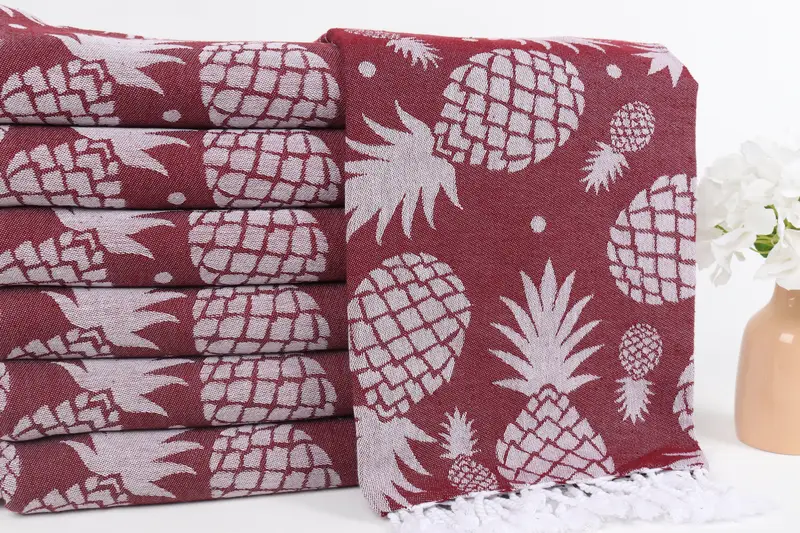 Yoga Towel, Summer Gift, Sand-free towel, Bachelor Gifts, 70x36 Cotton Pineapple Design Towel, Custom Beach Towels, Bridesmaid Gifts Personalized - 3