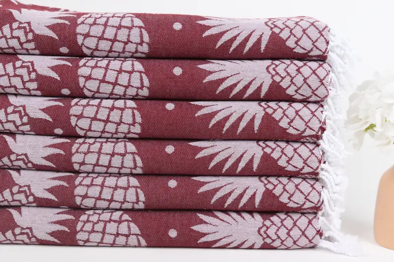 Yoga Towel, Summer Gift, Sand-free towel, Bachelor Gifts, 70x36 Cotton Pineapple Design Towel, Custom Beach Towels, Bridesmaid Gifts Personalized - 4