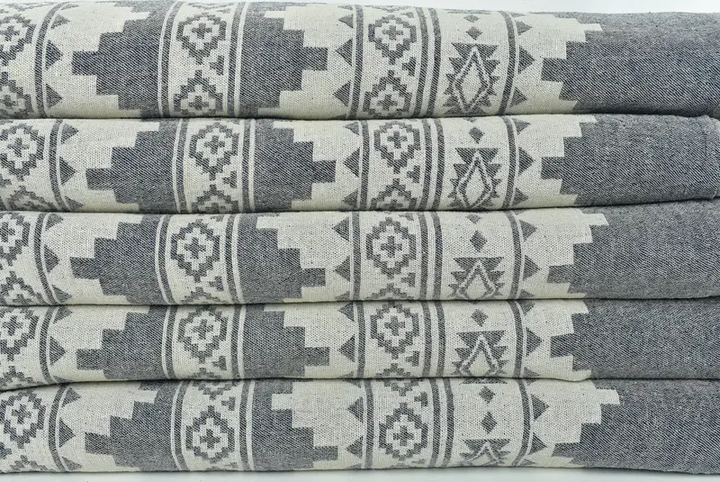 Bridesmaid Gifts, Monogram Beach Blanket, Personalized Blanket, 86x56 Cotton Kilim Towel, Decorative Bedspread, Unique Gift, Throw Blanket Couch - 3