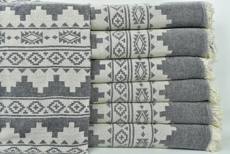 Bridesmaid Gifts, Monogram Beach Blanket, Personalized Blanket, 86x56 Cotton Kilim Towel, Decorative Bedspread, Unique Gift, Throw Blanket Couch - 2