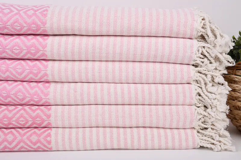 Gift For Him, Embroidered Beach Towel, Absorbent towel, Home Decor Gifts, 76x38 Cotton Diamond Towel, Sand-Resistant Peshtemal, Bachelorette Favor - 2