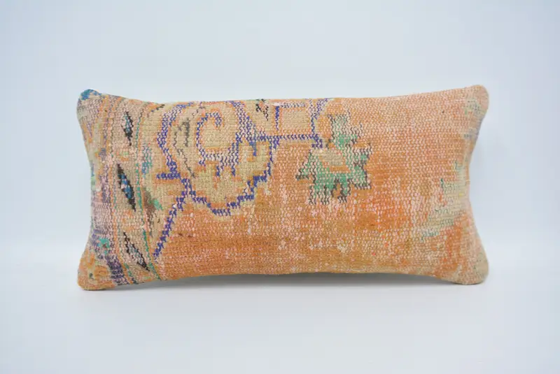 Boho Pillow Sham Cover, Boho Pillow, Throw Kilim Pillow, Personalized Gift Pillow Pillow Sham, Cushion, Lounge Throw Cushion, 12x24 Red Pillow Cover - 1