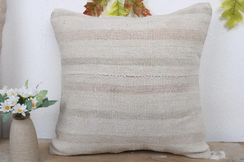 Vintage Kilim Throw Pillow, Pillow, Antique Pillows, Wholesale Cushion, Pillow for Sofa, 18x18 White Pillow Cover, Bright Cushion Cover - 2