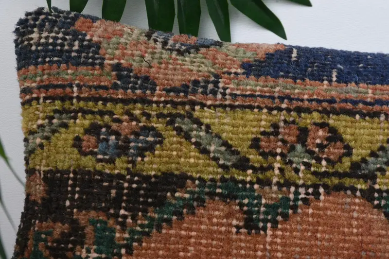 Nautical Throw Cushion, Turkish Kilim Pillow, Yoga Cushion, Kilim Pillow Cover, Couch Cushion, Interior Designer Pillow, 8x16 Orange Pillow, Cushion - 2