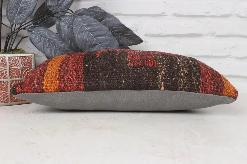 Cushion Case, Vintage Throw Pillow, Interior Designer Pillow, Pillow for Sofa, Tapestry Cushion Cover, 8x16 Red Pillow Cover, Boho Pillow Sham Cover - 5