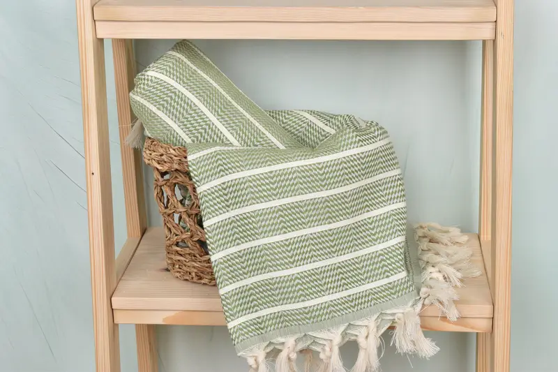 Authentic Turkish hammam peshtemal, 70x40 Cotton Striped Towel, Bridal Shower Favor, Best Beach Towel, Sand-free towel, Turkish hand towel - 4