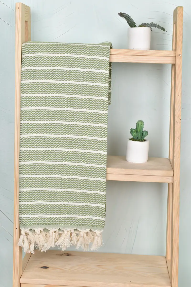 Authentic Turkish hammam peshtemal, 70x40 Cotton Striped Towel, Bridal Shower Favor, Best Beach Towel, Sand-free towel, Turkish hand towel - 8