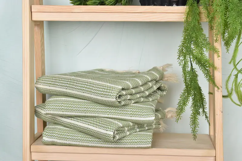 Authentic Turkish hammam peshtemal, 70x40 Cotton Striped Towel, Bridal Shower Favor, Best Beach Towel, Sand-free towel, Turkish hand towel - 7