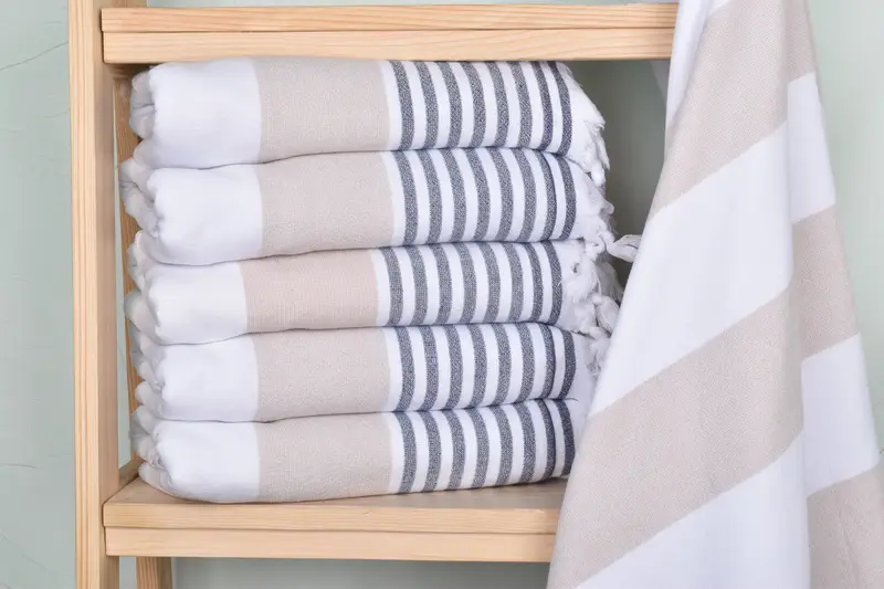 Scarf Towel, Personalized Gift, Pool Towels, Sand-resistant towel, Custom Beach Towel, Maid Of Honor Gift, 68x36 Cotton Striped Terry Towel - 2
