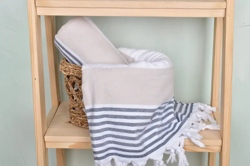 Scarf Towel, Personalized Gift, Pool Towels, Sand-resistant towel, Custom Beach Towel, Maid Of Honor Gift, 68x36 Cotton Striped Terry Towel - 4