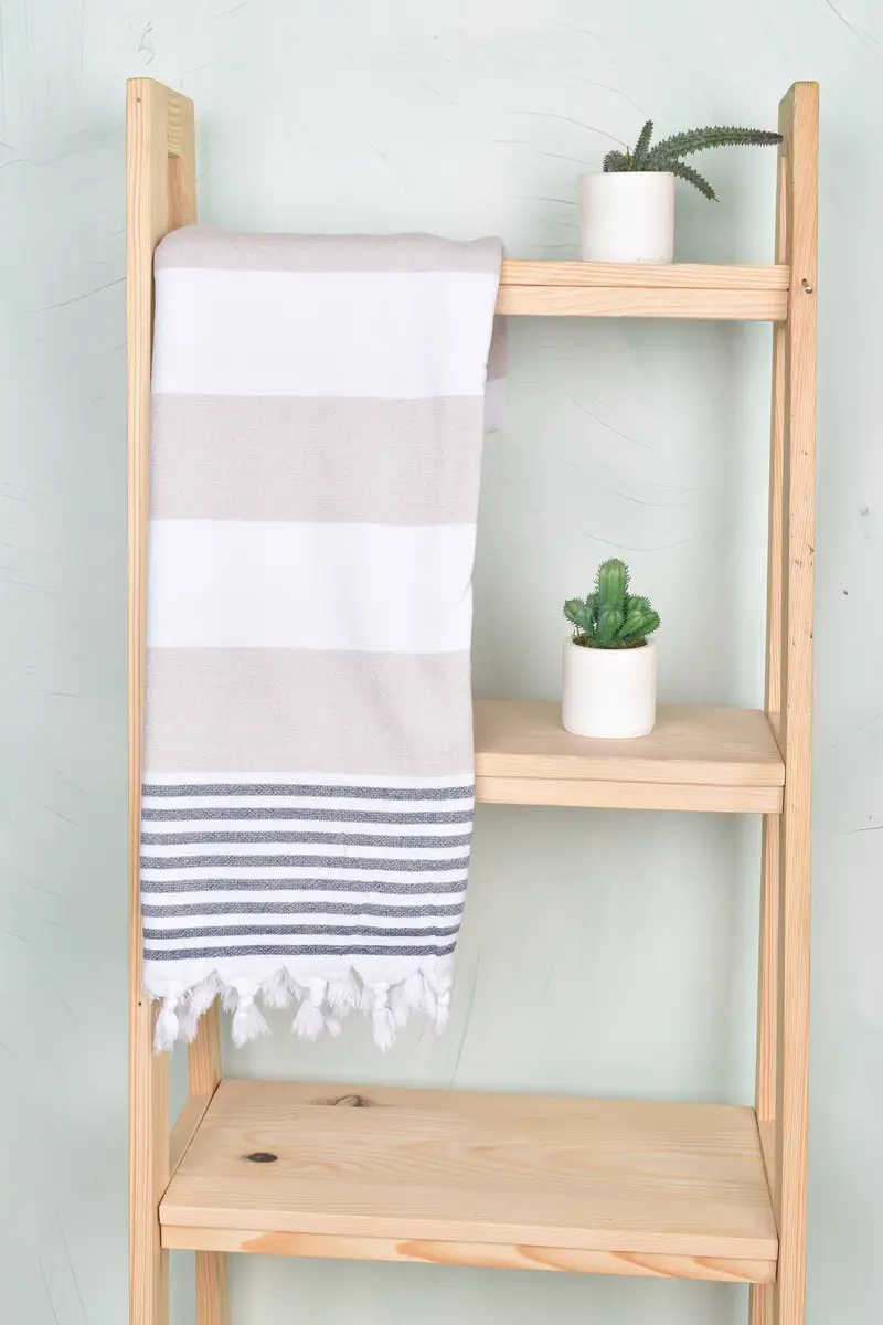 Scarf Towel, Personalized Gift, Pool Towels, Sand-resistant towel, Custom Beach Towel, Maid Of Honor Gift, 68x36 Cotton Striped Terry Towel - 8