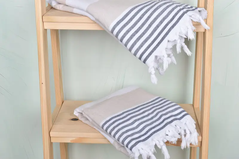 Scarf Towel, Personalized Gift, Pool Towels, Sand-resistant towel, Custom Beach Towel, Maid Of Honor Gift, 68x36 Cotton Striped Terry Towel - 5