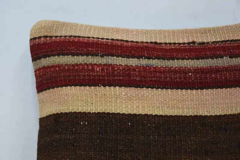 12x12 Brown Pillow, Boho Pillow, Cushion Case, Turkish Pillow, Ethnic Throw Pillow Sham, Retro Throw Cushion Case, Kilim Cushion Sham - 2