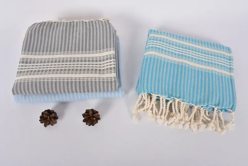 Beach Towel Gift, Maid Of Honor Gift, Wedding Anniversary Gift, Soft towel, 68x38 Cotton Striped Towel, Scarf Towel, Personalized Turkish Towel - 8