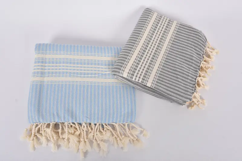 Beach Towel Gift, Maid Of Honor Gift, Wedding Anniversary Gift, Soft towel, 68x38 Cotton Striped Towel, Scarf Towel, Personalized Turkish Towel - 6