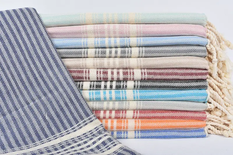 Beach Towel Gift, Maid Of Honor Gift, Wedding Anniversary Gift, Soft towel, 68x38 Cotton Striped Towel, Scarf Towel, Personalized Turkish Towel - 1