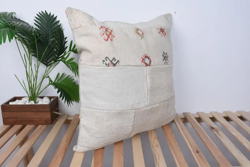 Cushion Case, Vintage Pillow, Ethnic Pillow Cover Pillow Sham, Ottoman Pillow Cover, Kilim Pillow, 28x28 Beige Cushion Case, Kilim Cushion Sham - 4