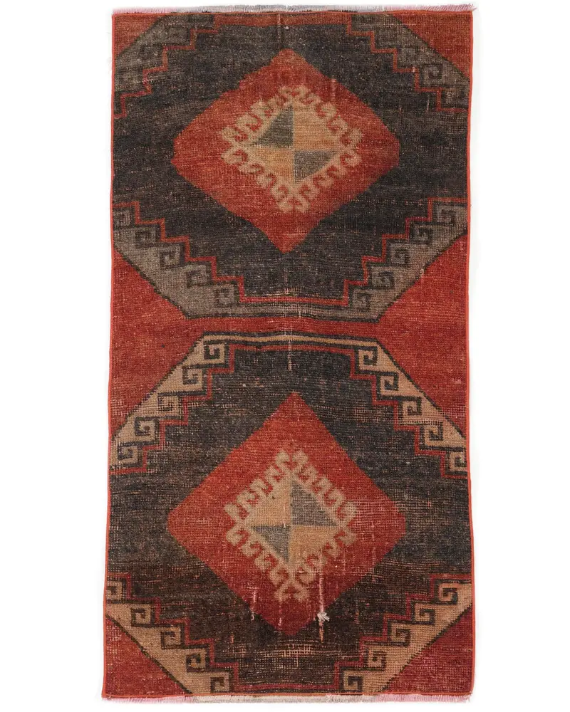 Oranger Tarnteppich, 2,5 x 4,8 Fuß, schickes Dekor