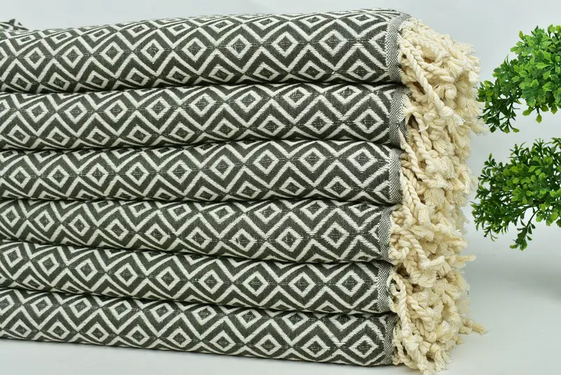 Xmas Gifts, 70x40 Cotton Diamond Towel, Beach Size Towel, Bachelorette Party Gifts, Organic Towel, Kids Beach Towel, Turkish Towel Beach, Soft towel - 3