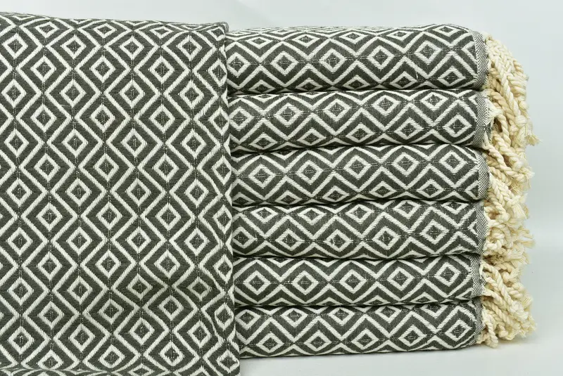 Xmas Gifts, 70x40 Cotton Diamond Towel, Beach Size Towel, Bachelorette Party Gifts, Organic Towel, Kids Beach Towel, Turkish Towel Beach, Soft towel - 1