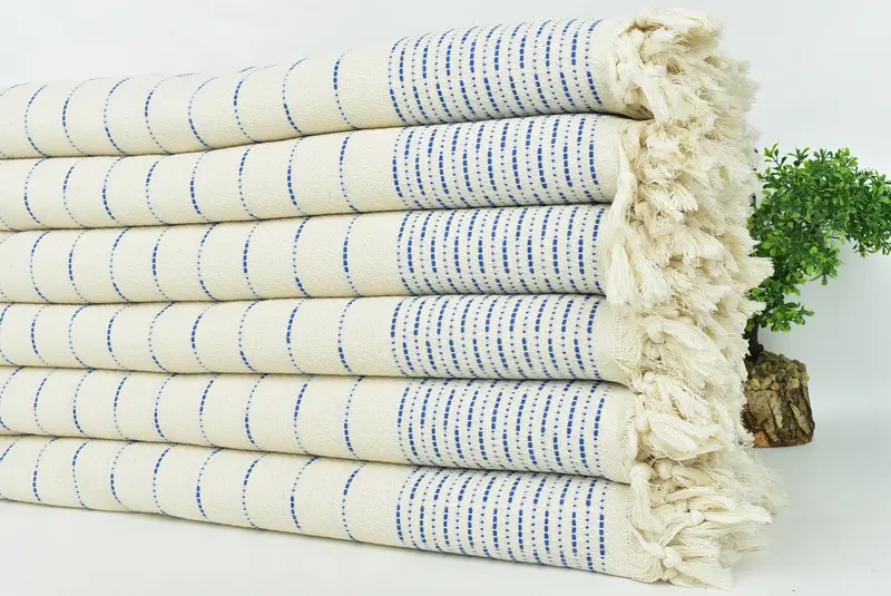 Spooky Bachelorette Party, Organic Throw, Woven Blanket, Housewarming Gift, 98x92 Cotton Striped Design Towel, Throw Blanket Couch, Gift Boxes - 3