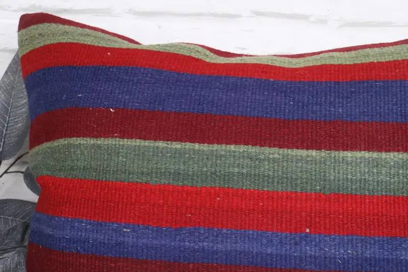 Floor Cushion Case, Ethnic Cushion, Antique Pillows, Boho Pillow Sham Cover, Kilim Pillow Cover, Cushion, 24x24 Red Cushion Case - 2