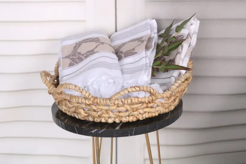 Sand-free towel, Christmas Favors, Monogram Turkish Bath Towel, Organic Turkish towel, Monogram Beach Towel, 70x40 Cotton Daisy Design Towel - 5