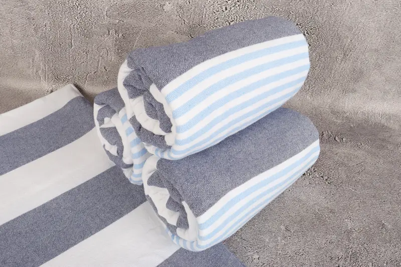 Sand-resistant towel, Christmas Favors, Large Beach Towel Personalized, 68x36 Cotton Striped Terry Towel, Organic towel, Custom Gift, Wedding Towel - 7