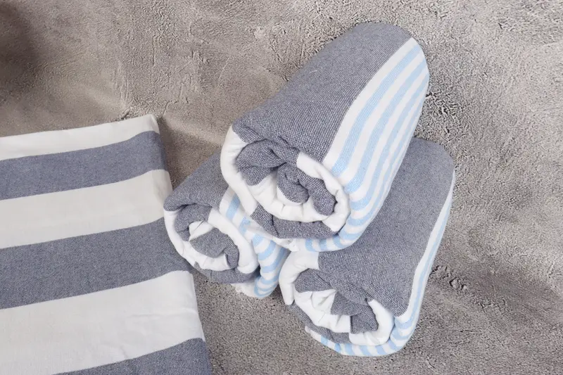Sand-resistant towel, Christmas Favors, Large Beach Towel Personalized, 68x36 Cotton Striped Terry Towel, Organic towel, Custom Gift, Wedding Towel - 8