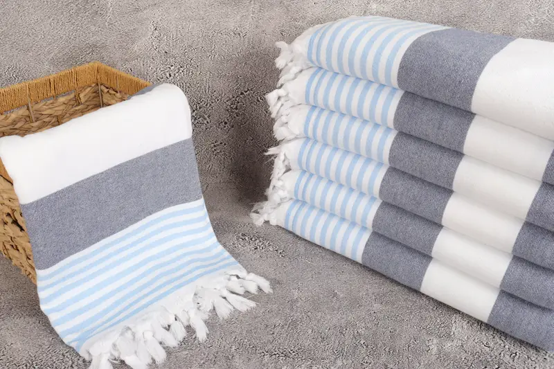 Sand-resistant towel, Christmas Favors, Large Beach Towel Personalized, 68x36 Cotton Striped Terry Towel, Organic towel, Custom Gift, Wedding Towel - 3