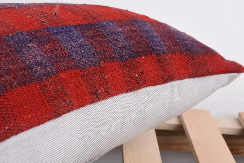Ethnic Throw Pillow Sham, 12x24 Red Cushion, Oriental Cushion Case, Gift Pillow, Kilim Pillow, Pillow, Neutral Cushion, Home Decor Pillow - 7