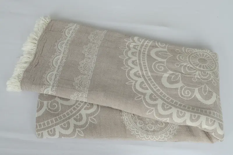 Home Gift, Throw Blanket, Beach Wedding Favor, Large Beach Towel Personalized, Wedding Favors, 88x80 Cotton Ethnic Design Towel, Bridal Shower Gift - 6