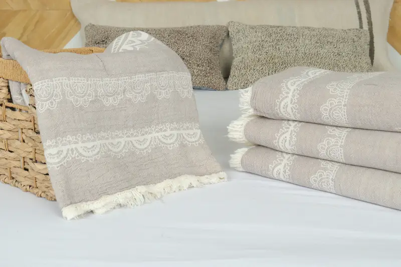 Home Gift, Throw Blanket, Beach Wedding Favor, Large Beach Towel Personalized, Wedding Favors, 88x80 Cotton Ethnic Design Towel, Bridal Shower Gift - 4