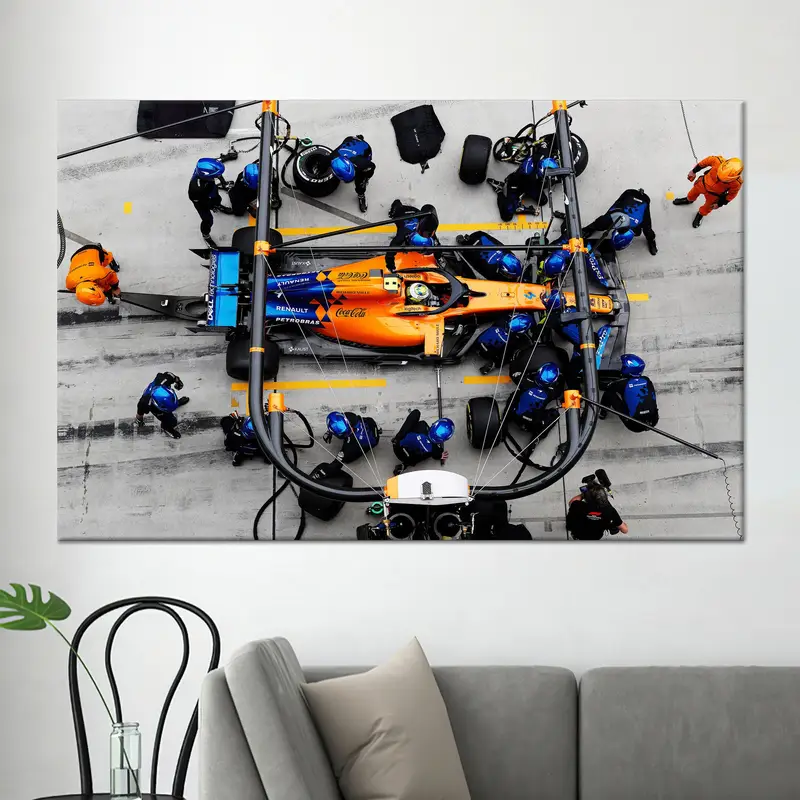ランド・ノリス・レーシング・キャンバス：スピード、情熱、男の洞窟アート