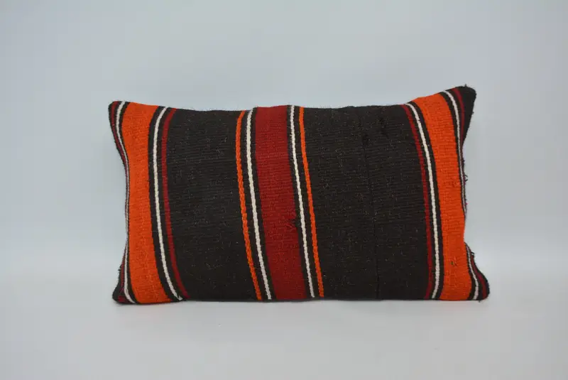 12x20 Red Pillow Cover, Chair Cushion Case, Boho Pillow Sham Cover, Vintage Kilim Throw Pillow, Interior Designer Pillow, Pillow Case - 1