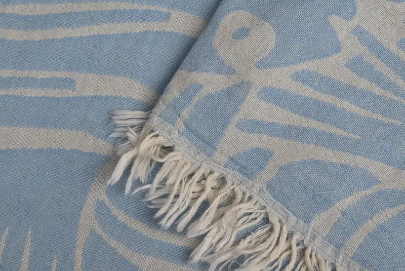 Bedspread, House Warming Gift, Shower Curtain, Throw Blanket, Personalized Blanket, 70x60 Cotton Fish Design Towel, Wedding Gift Customized Blanket - 8
