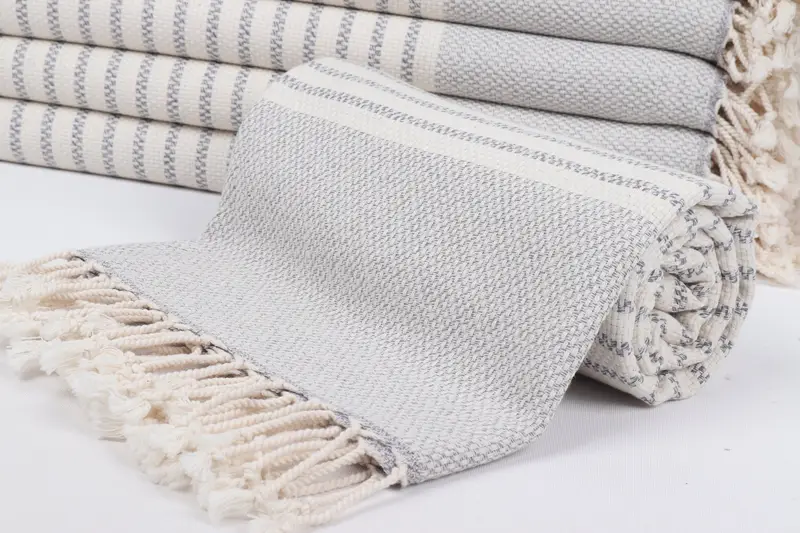 Custom Gift, Bridal Shower Gift, 76x40 Cotton Striped Towel, Luxury Beach Towel, Summer Gift Ideas, Turkish Towel USA, Gift For Best Friend - 4