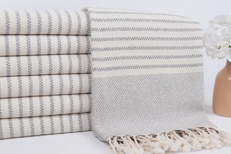 Custom Gift, Bridal Shower Gift, 76x40 Cotton Striped Towel, Luxury Beach Towel, Summer Gift Ideas, Turkish Towel USA, Gift For Best Friend - 2