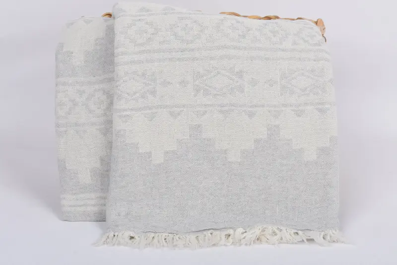 Bridal Party Gifts, 70x36 Cotton Aztec Towel, Gift For Him, Monogrammed Beach Towel, Gym Towel, Wedding Favors, Monogram Turkish Bath Towel - 6