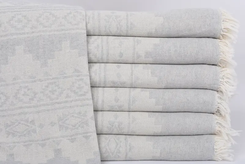 Bridal Party Gifts, 70x36 Cotton Aztec Towel, Gift For Him, Monogrammed Beach Towel, Gym Towel, Wedding Favors, Monogram Turkish Bath Towel - 2