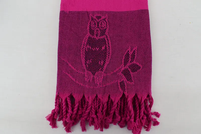 Monogram Beach Towel, Monogram Turkish Bath Towel, Gift For Bride, 70x32 Cotton Owl Design Towel, Home Decor Gifts, Gym Towel, Bridesmaid Gift Towel - 4