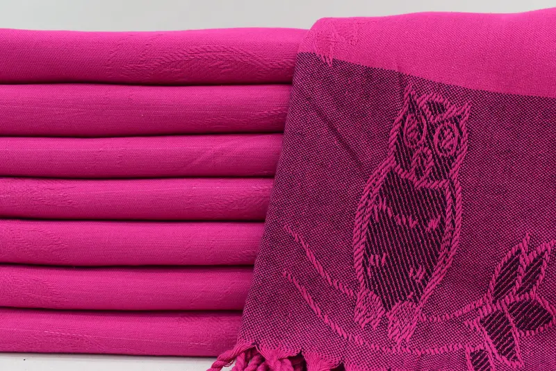 Monogram Beach Towel, Monogram Turkish Bath Towel, Gift For Bride, 70x32 Cotton Owl Design Towel, Home Decor Gifts, Gym Towel, Bridesmaid Gift Towel - 2