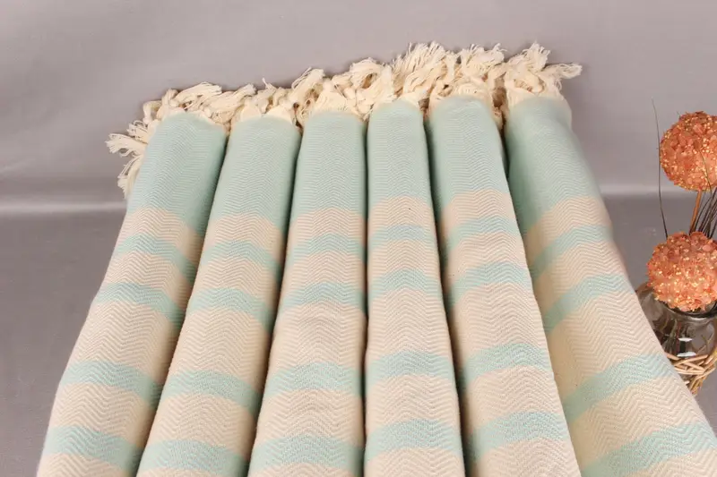 Couch Blanket, Wedding Favors, 96x80 Cotton Herringbone Towel, Woven Throw Blanket, Valentine Day Gift For Her, Organic Throw, Personalized Gifts - 3