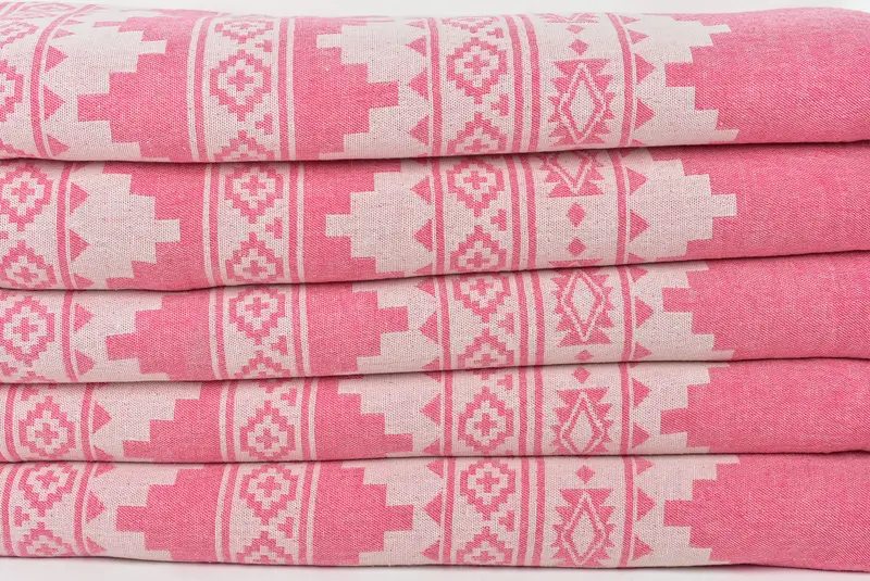 Monogram Blanket, Wedding Anniversary Gift, Decorative Blanket, Shower Curtain, Housewarming Gift, Custom Gifts, 92x80 Cotton Kilim Towel - 3