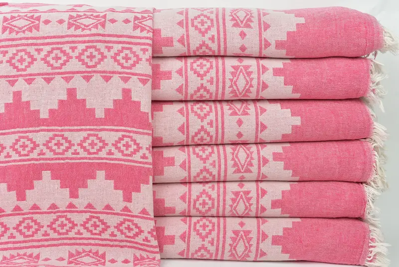 Monogram Blanket, Wedding Anniversary Gift, Decorative Blanket, Shower Curtain, Housewarming Gift, Custom Gifts, 92x80 Cotton Kilim Towel - 2