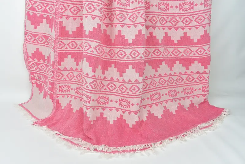 Monogram Blanket, Wedding Anniversary Gift, Decorative Blanket, Shower Curtain, Housewarming Gift, Custom Gifts, 92x80 Cotton Kilim Towel - 8