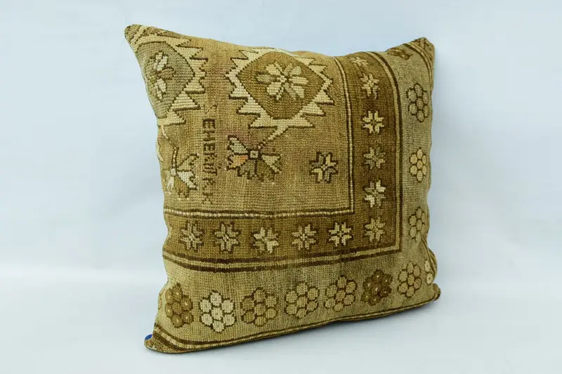 Vintage Kilim Throw Pillow, Pillow for Couch, 28x28 Brown Cushion Cover, Kilim Pillow, Pillow, Customized Cushion, Outdoor Patio Pillow Sham - 2