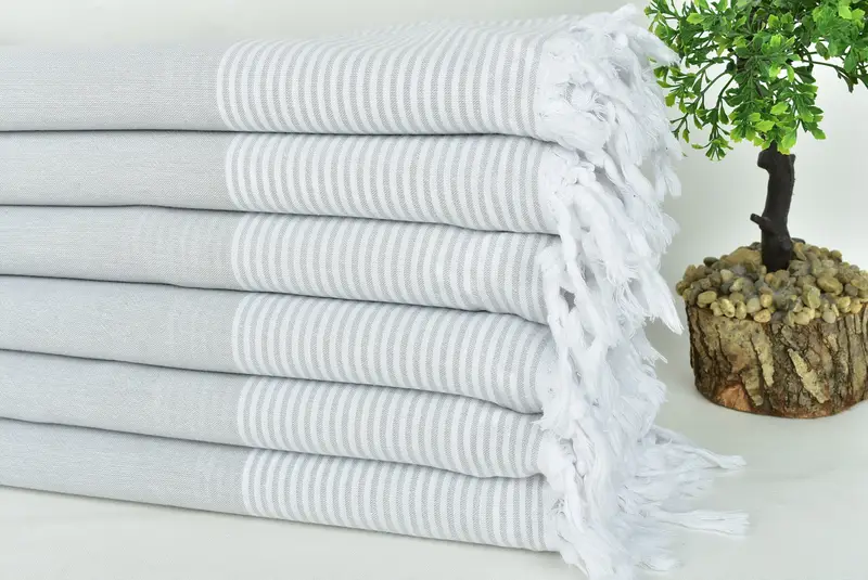 Embroidered Towel, Family Gift, Bridesmaid Gift Towel, Pool Towels, 70x40 Cotton Striped Towel, Bachelorette Party Favors, Wedding Anniversary Gift - 3